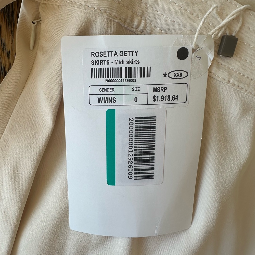 Rosetta Getty Beige Midi Skirt
